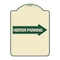 Signmission Visitor Parking With Right Arrow Heavy-Gauge Aluminum Architectural Sign, 24" x 18", TG-1824-24376 A-DES-TG-1824-24376 - alternate 1
